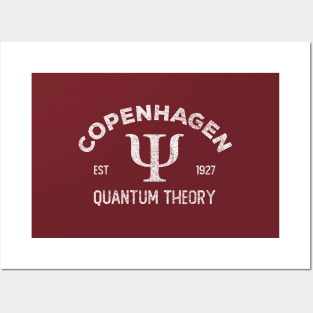 Copenhagen interpretation of quantum mechanics Vintage distressed college design Posters and Art